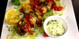 Brochette de scampis grillés sauce tartare