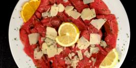 Carpaccio de bœuf et copeaux de parmesan