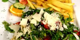 Entrecôte grillée à la rucola et copeaux de parmesan