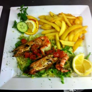 Gambas géantes royales garnies