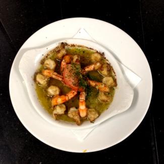 Scampis à l’ail